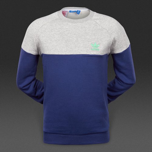 Adidas Originals Urban Outdoors Crew Fleece Midnight Indigo / Medium Dark Grey Heather for Boys